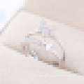 Bague en argent sterling 925 sertie de zircon pour fille